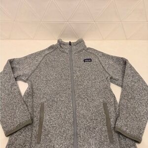 Patagonia Kids Gray Better Sweater Fleece Jacket Full Zip Size L (12) Unisex
